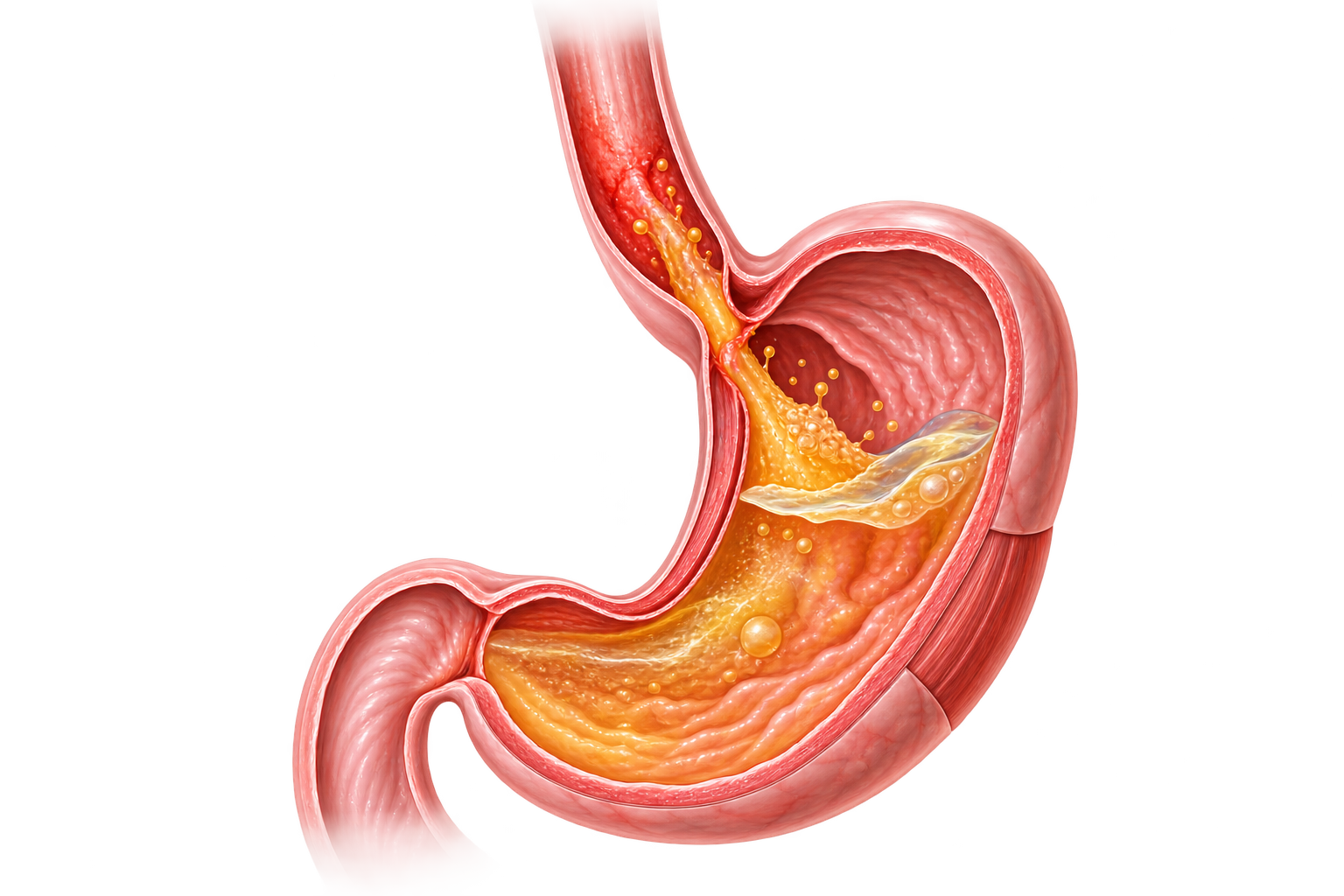 Stomach and esophageal anatomy