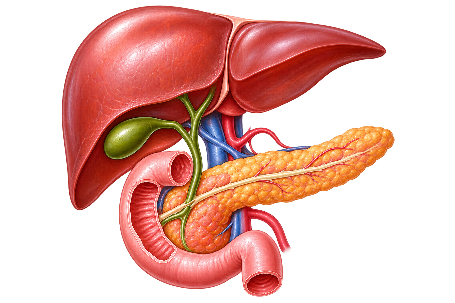 Liver gallbladder bile duct and pancreas anatomy